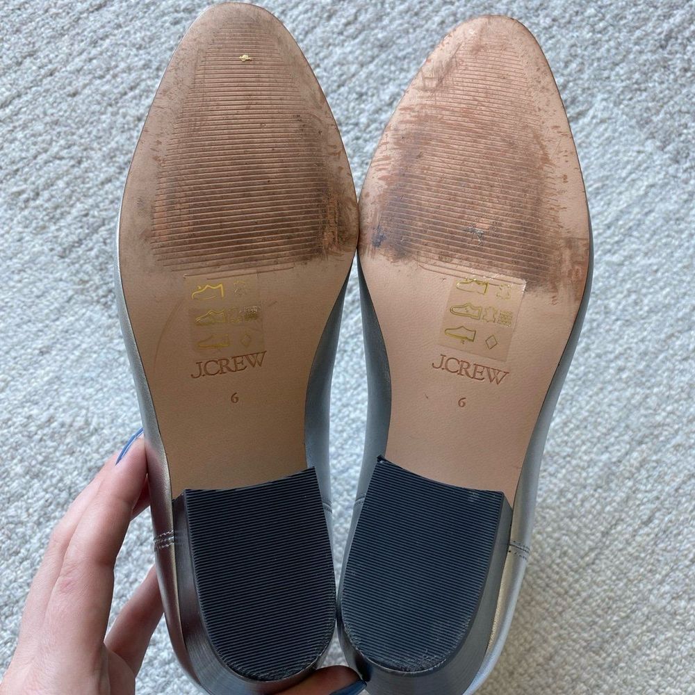 J. Crew Piper Ankle Boots in Metallic Leather Size 6 - Picture 6 of 8